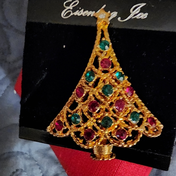 Vintage Eisenberg Christmas Brooche - Picture 3 of 4